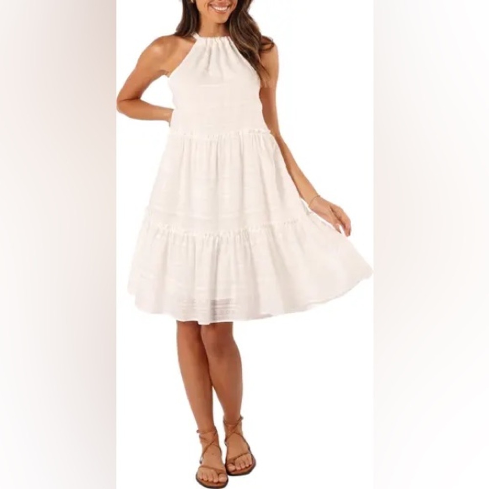 PETAL & PUP LINDE DRESS - WHITE SIZE 6 B3114